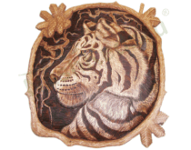 Картина резная, Тигр квадрат, в цвете